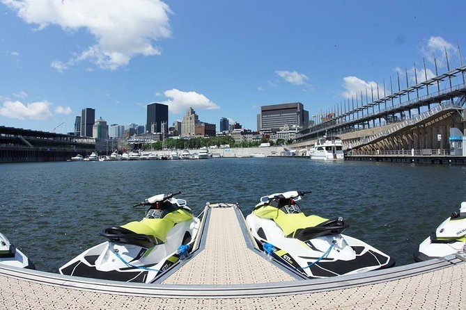 1-Hour Jet Ski Guided Tour – Explore Montreal Waterways in Style! - The final pass beneath Jacques Cartier Bridge