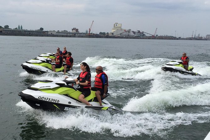 1-Hour Jet Ski Guided Tour – Explore Montreal Waterways in Style! - Getting ready at the Old Port ferry dock