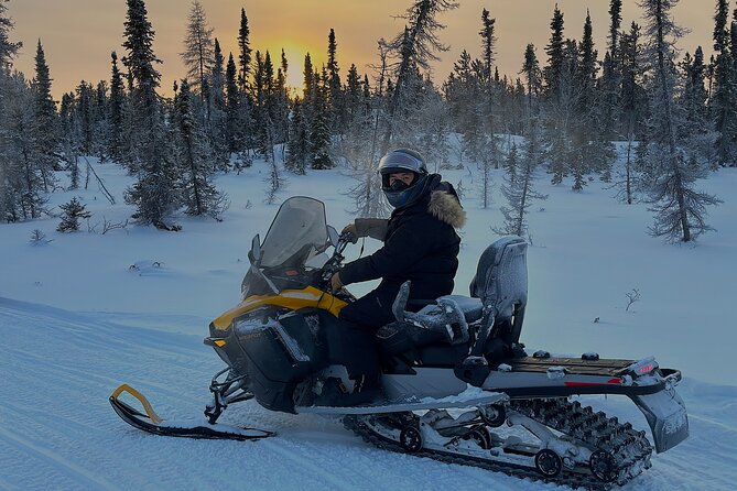 1 Hour Snowmobile Adventure in Yellowknife - Riding from Yellowknife into the winter country