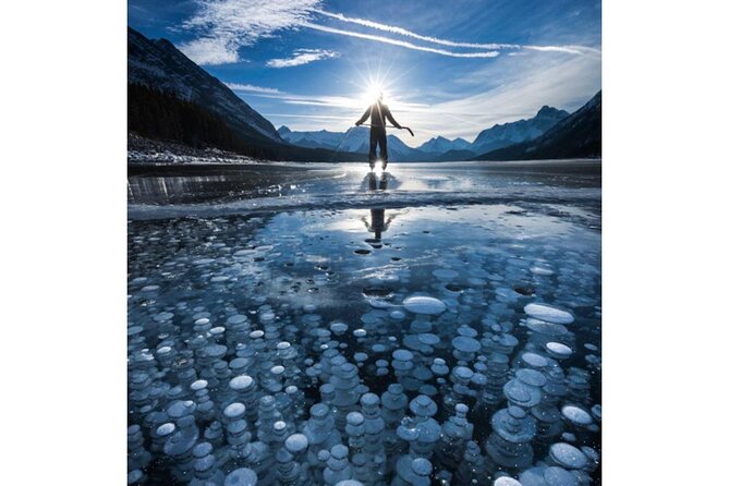 Abraham Ice Bubble/Sunwapta Falls,Snowshoeing,Icefield, Bow&Peyto - Athabasca Glacier and the waterfalls beyond Banff