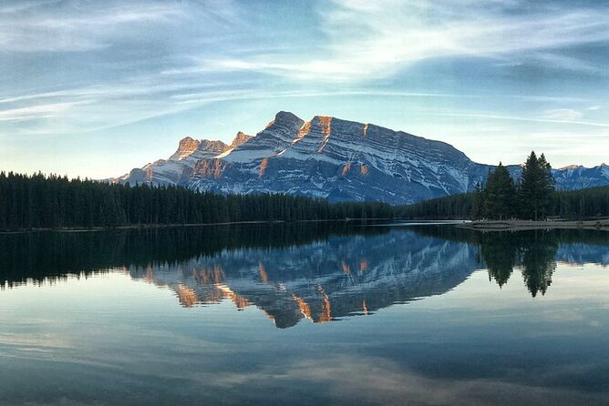 Banff Gondola Hot Springs Bow Falls and Three Lakes tour - Two Jack Lake and a quieter view