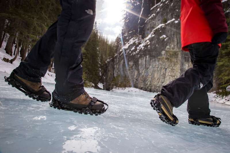 Banff: Grotto Canyon Icewalk - Finding the Pictographs in the Rock