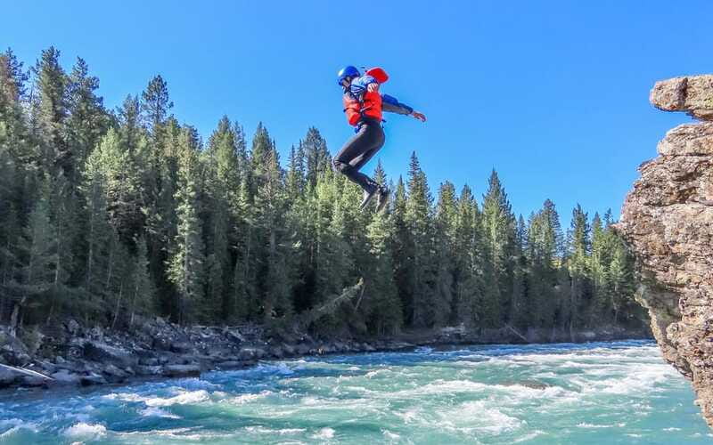 Banff: Horseshoe Canyon Whitewater Rafting Tour - Choosing the 8-foot or 30-foot cliff jump