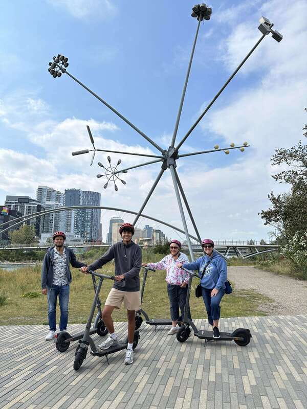 Calgary: E-Scooter City Highlights Tour - The unnamed connecting sections are part of the experience