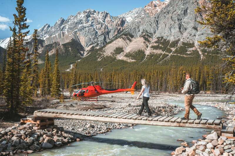 Canadian Rockies: Private Helicopter Tour and Hike for Two - The return flight and Abraham Lake views