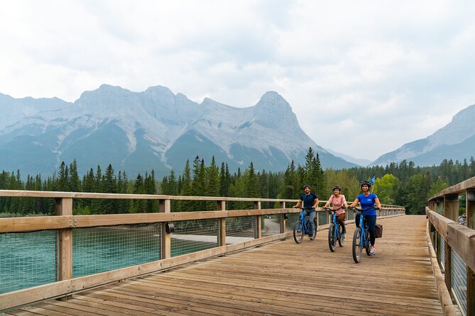 Canmore’s #1 Food Bike Tour: A Must Do Mountain Experience! - Three Sisters views on the way to the table