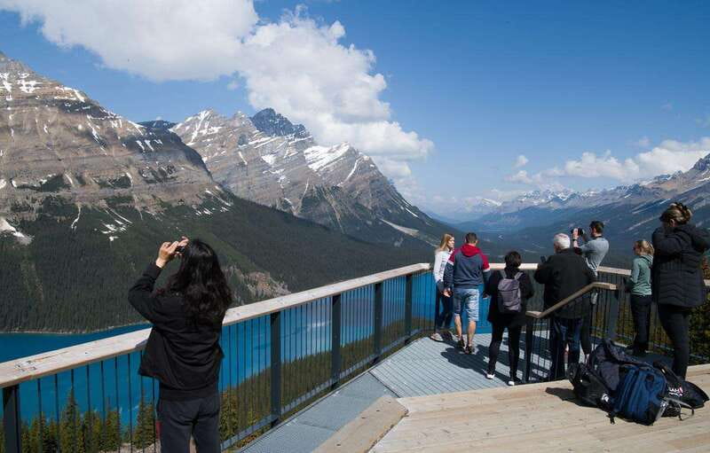 Deep Day Tour to Peyto, Moraine, Louise Lakes, J. Canyon... - Castle Mountain passes by without a stop