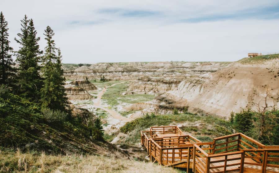 Drumheller: Dinosaurs, Canyons, & Hoodoos Day Tour - Horseshoe Canyon gives you the first big view