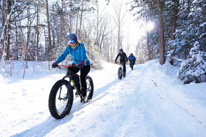 Electric Fat Biking Adventure in Banff | Small Group Adventure - The Banff Springs Hotel and Bow Falls