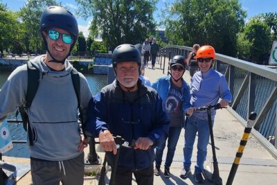 Experience Old Montreal on e-scooters with a local comedian