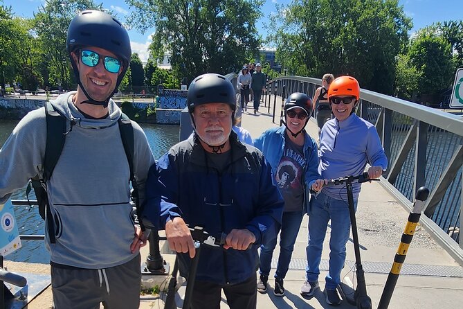 Experience Old Montreal on e-scooters with a local comedian - Riding toward Atwater Market