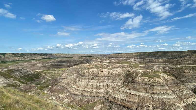 From Calgary: Canadian Badlands Private Geological Tour - The World’s Largest Dinosaur is a quick, playful stop