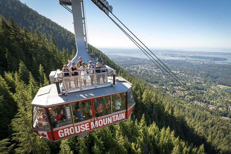 From Vancouver: Capilano Suspension Bridge & Grouse Mountain - Going up Grouse Mountain