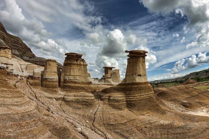 Full Day Drumheller Tour from Calgary by Coach - The World’s Largest Dinosaur ends the route with a grin