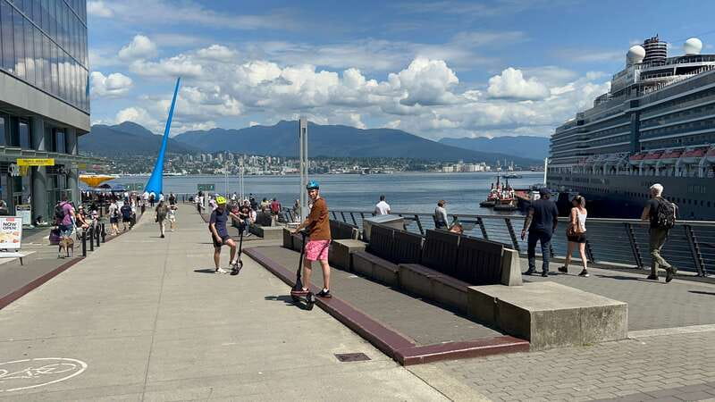 Great Vancouver EUC & E-scooters loop tour - Granville Island gives you a proper break
