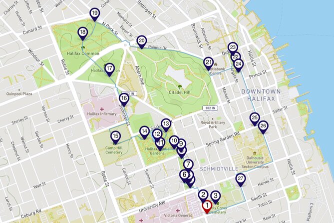 Halifax Churches, Gardens & Graveyards: a Smartphone Audio Walking Tour - Starting on South Park Street