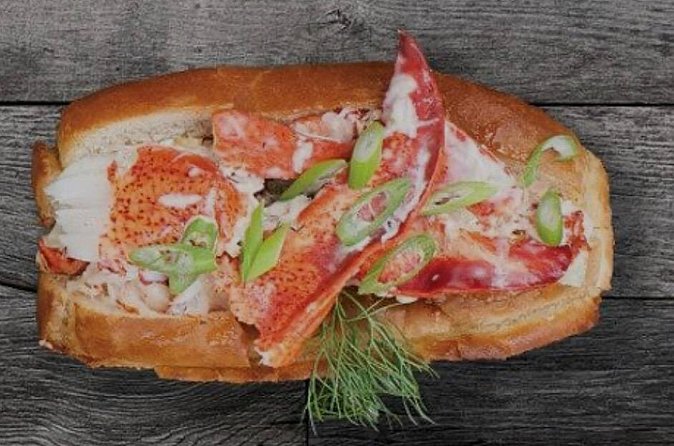 Halifax Walking Food Tour - A warm lobster roll near the Waterfront Warehouse