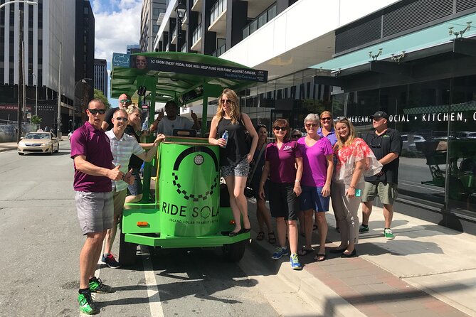 Halifax waterfront SOLAR Party Bike food & drink experience! - What happens at the restaurant and pub stops
