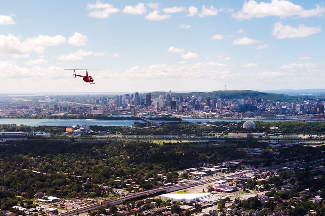 Helicopter Tour Over Montreal - Jacques Cartier Bridge and the Boucherville Islands