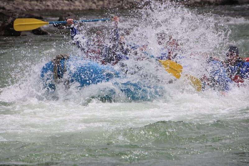 Jasper: Athabasca River Mile 5 Whitewater Rafting Tour - Getting suited up before the launch