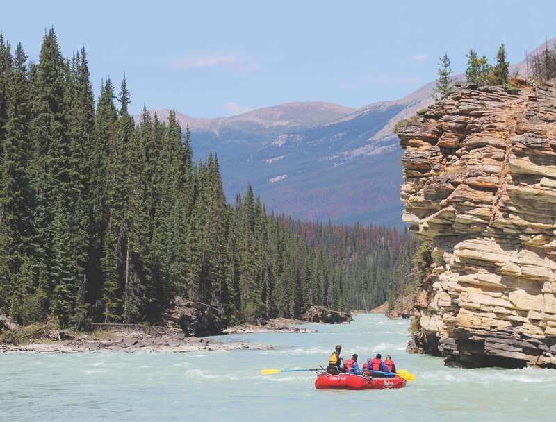 Jasper: Canyon Run Family Whitewater Rafting - Getting suited up beside Athabasca Falls