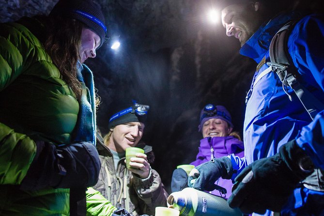 Johnston Canyon Evening Icewalk - The Lower Falls, ice tunnel, and hot chocolate stop