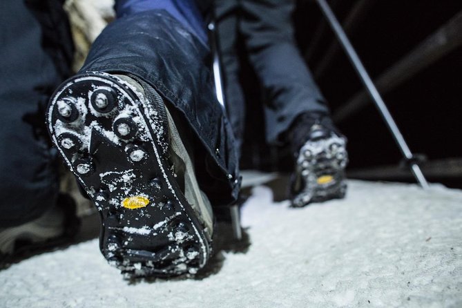 Johnston Canyon Evening Icewalk - Returning beneath the moon and stars