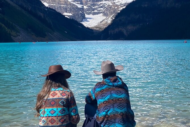 Lake Louise, Moraine Lake, Peyto Lake, Crowfoot, Johnston Canyon - Moraine Lake in summer, with a firm seasonal limit