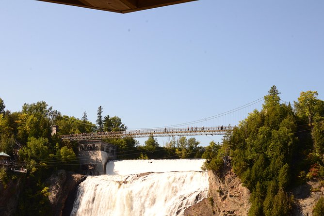 Magnificent Montmorency Falls E-Bike Tour - Arriving below the falls