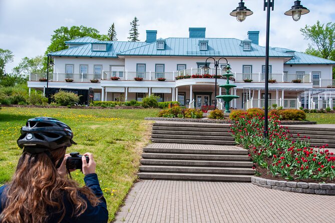 Magnificent Montmorency Falls E-Bike Tour - The suspended bridge and the stairs down