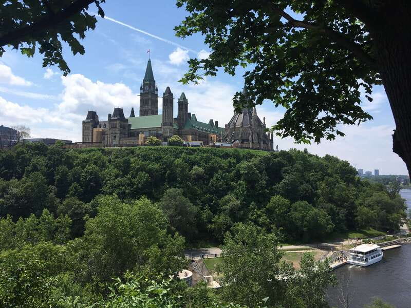 Montreal: Private Day Tour to Ottawa - Seeing Parliament Hill above the Ottawa River