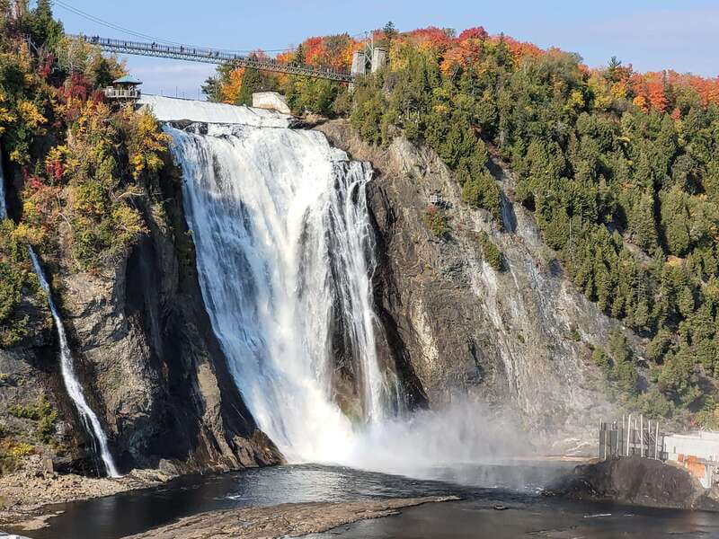 Montreal to Quebec City Tour with Private Transportation - Montmorency Falls from the lower viewpoint