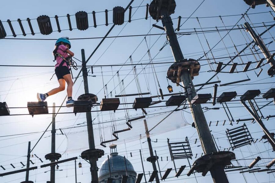 Montreal: Voiles En Voiles Aerial Park Admission Ticket - Moving Through the Aerial Courses