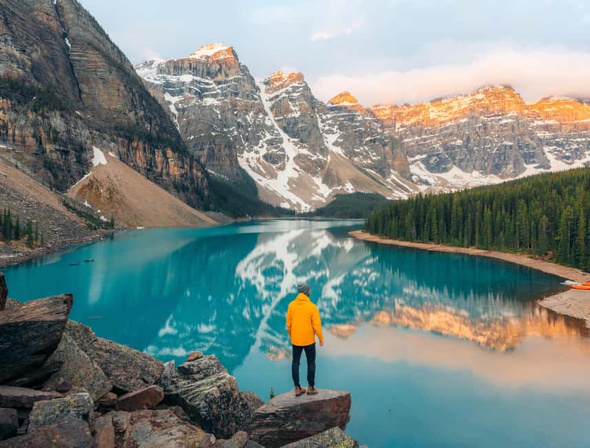 Moraine Lake Sunrise: Premium Tour from Canmore & Banff - Three and a half hours at Moraine Lake