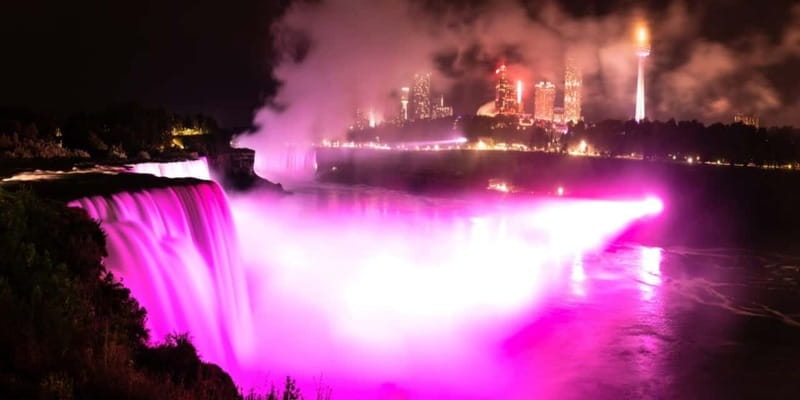 Niagara Falls: Guided Night Tour w/ Dinner & Hotel Transfer - Starting with hotel pickup in downtown Niagara Falls