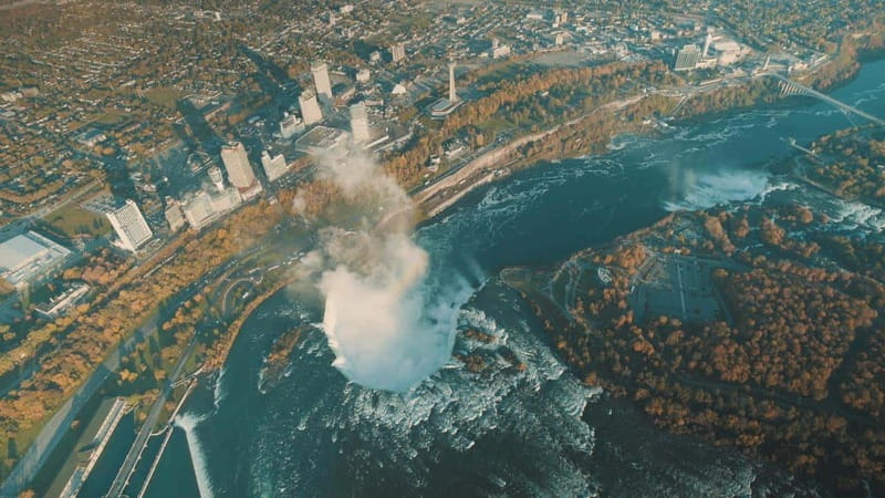 Niagara Falls, ON: Helicopter Ride with Boat & Skylon Lunch - Voyage To The Falls: getting close to the spray