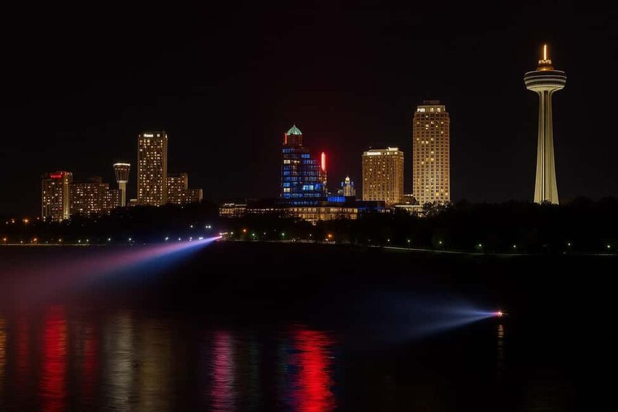 Niagara Falls: Skylon Tower, Fireworks & Walking Tour Canada - Walking down toward the Niagara Parkway