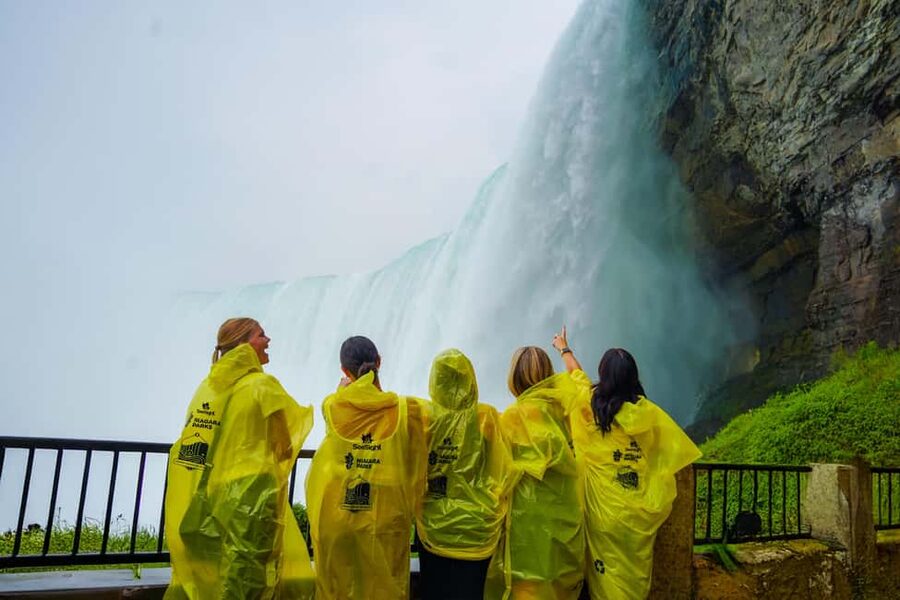 Niagara Falls Tour: Skylon, Journey Behind Falls & Boat Ride - Walking toward the Canadian Falls