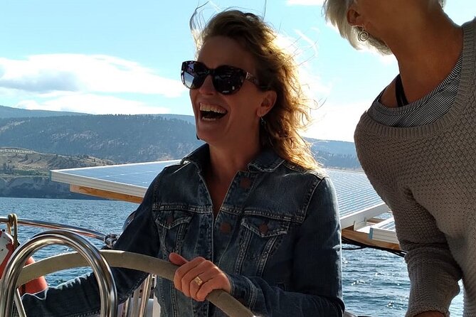 Okanagan Lake Sailing Tour from Penticton & Naramata BC - Learning the ropes aboard Anam Cara