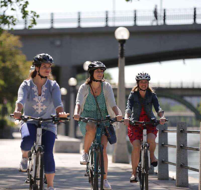 Ottawa 200th Anniversary Guided Bike Tour - Starting beside the canal at EastArch Plaza