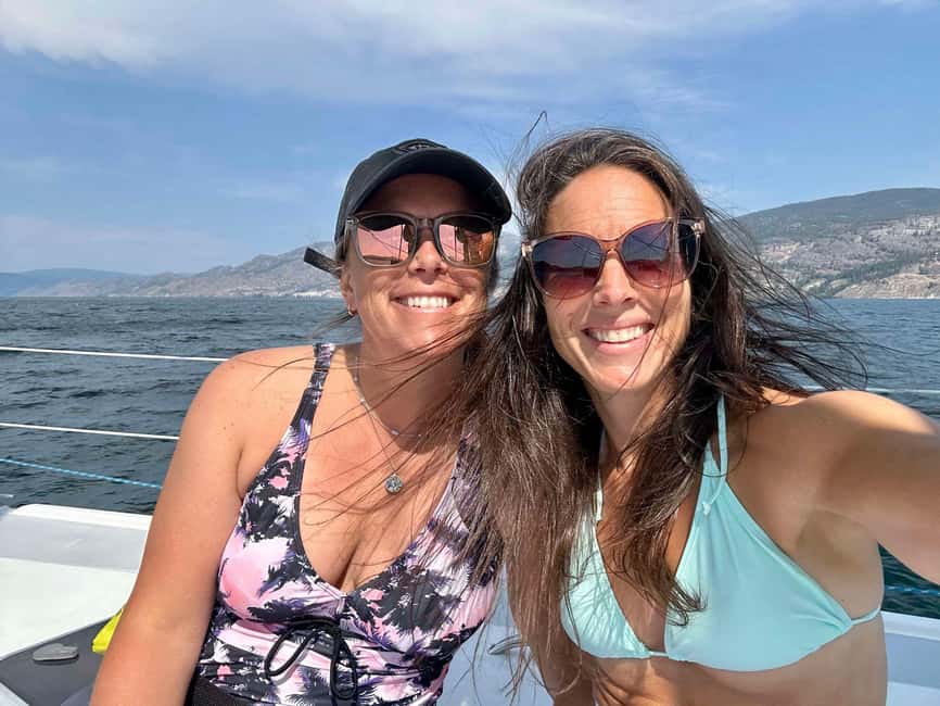 Penticton Okanagan Lake: Sailing Tour - Meeting Anam Cara at Naramata Marina
