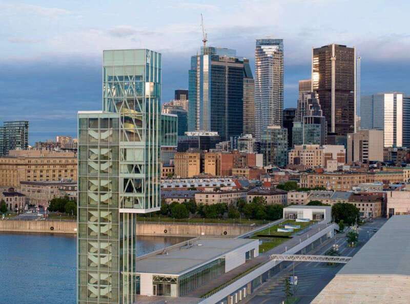 Port of Montreal Glass Tower Entry - Find Montreal’s story in the blue balloons