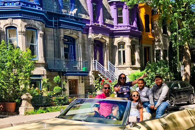 PRIVATE 2-Hour tour of Montréal in Convertible Cadillac + Murals - From old stone streets to Montréal row houses