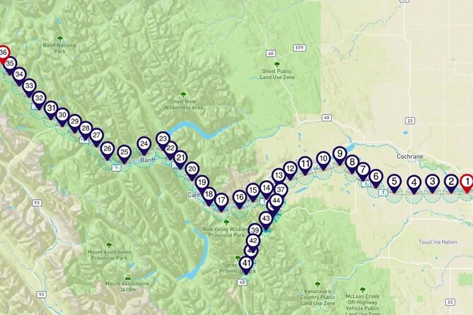 Smartphone Audio Driving Tour between Lake Louise and Calgary - Entering Banff National Park