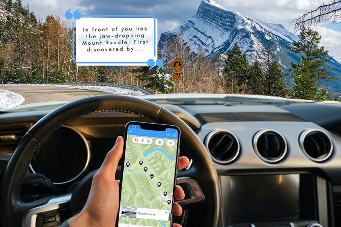 Smartphone Audio Driving Tour between Lake Louise and Calgary - Start in Calgary or Lake Louise