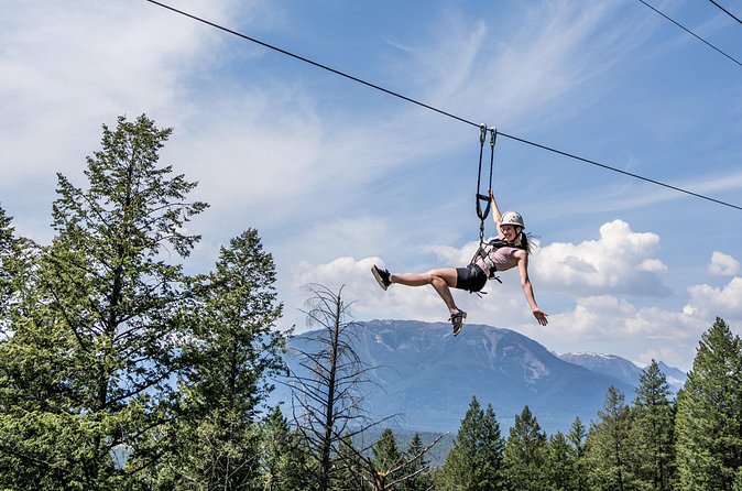 Thrilling 2-Hour Zipline Tour in Radium Hot Springs - The final double zip reaches 50 km/h
