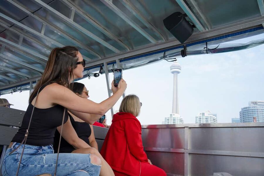 Toronto: Premium Driving Tour with Tower and Harbour Cruise - Toronto from the road: Dundas Square to Queen’s Park