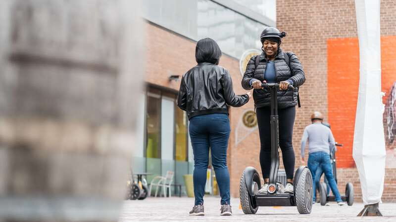 Toronto: Short Distillery District Segway Tour - Learning to ride a Segway