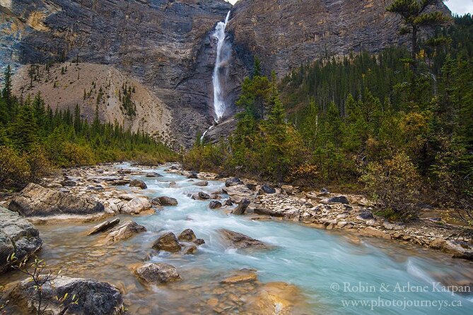 Tour of Yoho National Park See Canada's Second Highest Waterfall - Natural Bridge shows the force of the Kicking Horse River