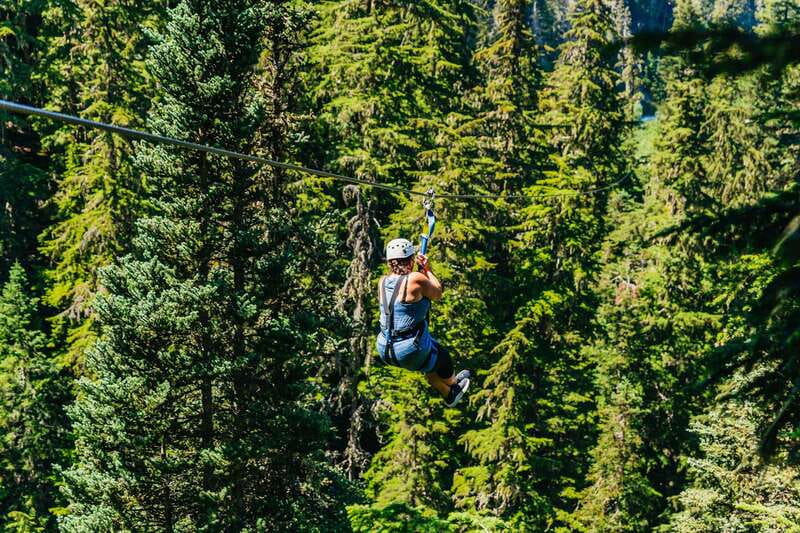 Whistler: Ziplining Experience - Riding the gondola to a 3,280-foot launch point